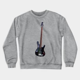 Four String Black Guitar Crewneck Sweatshirt